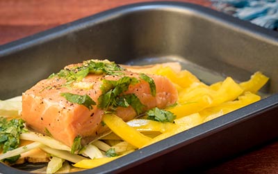 Salmon with Spinach and Tangerine3